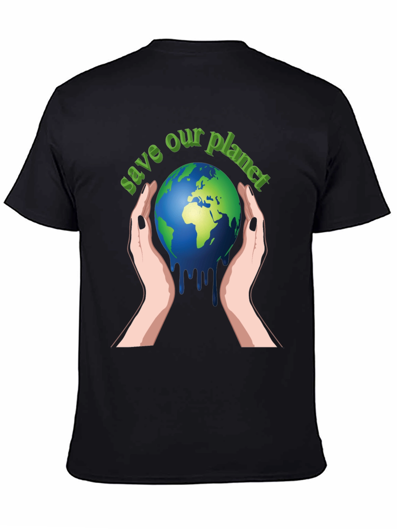Camiseta Negra Salva Nuestro Planeta