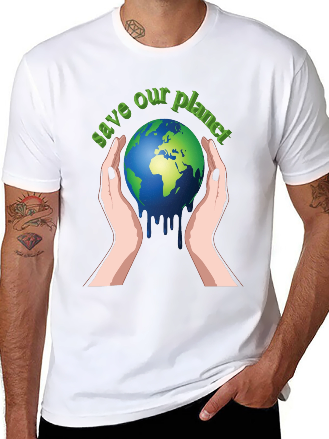 Camiseta Negra Salva Nuestro Planeta