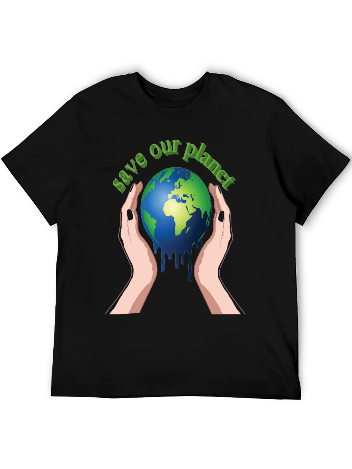 Camiseta Negra Salva Nuestro Planeta