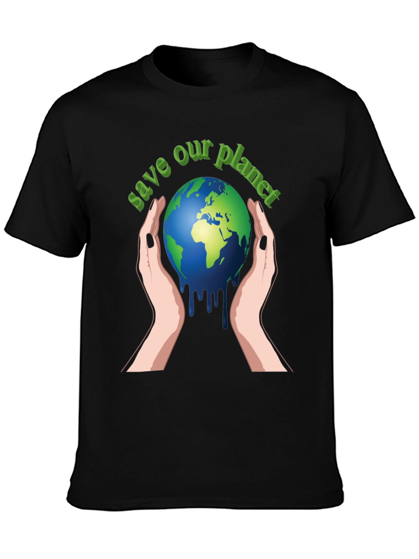 Camiseta Negra Salva Nuestro Planeta