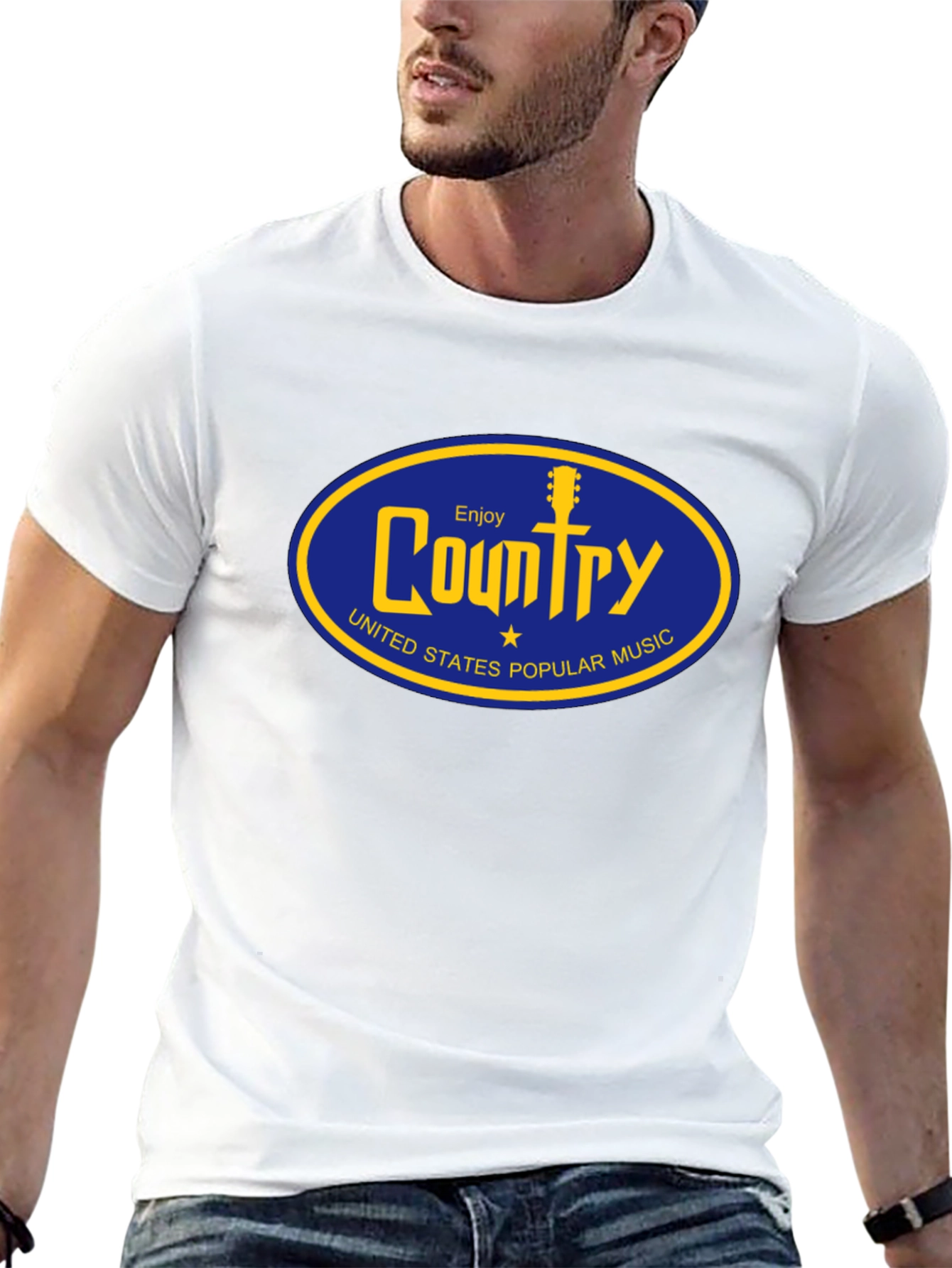 Camiseta Negra Country Music Retro