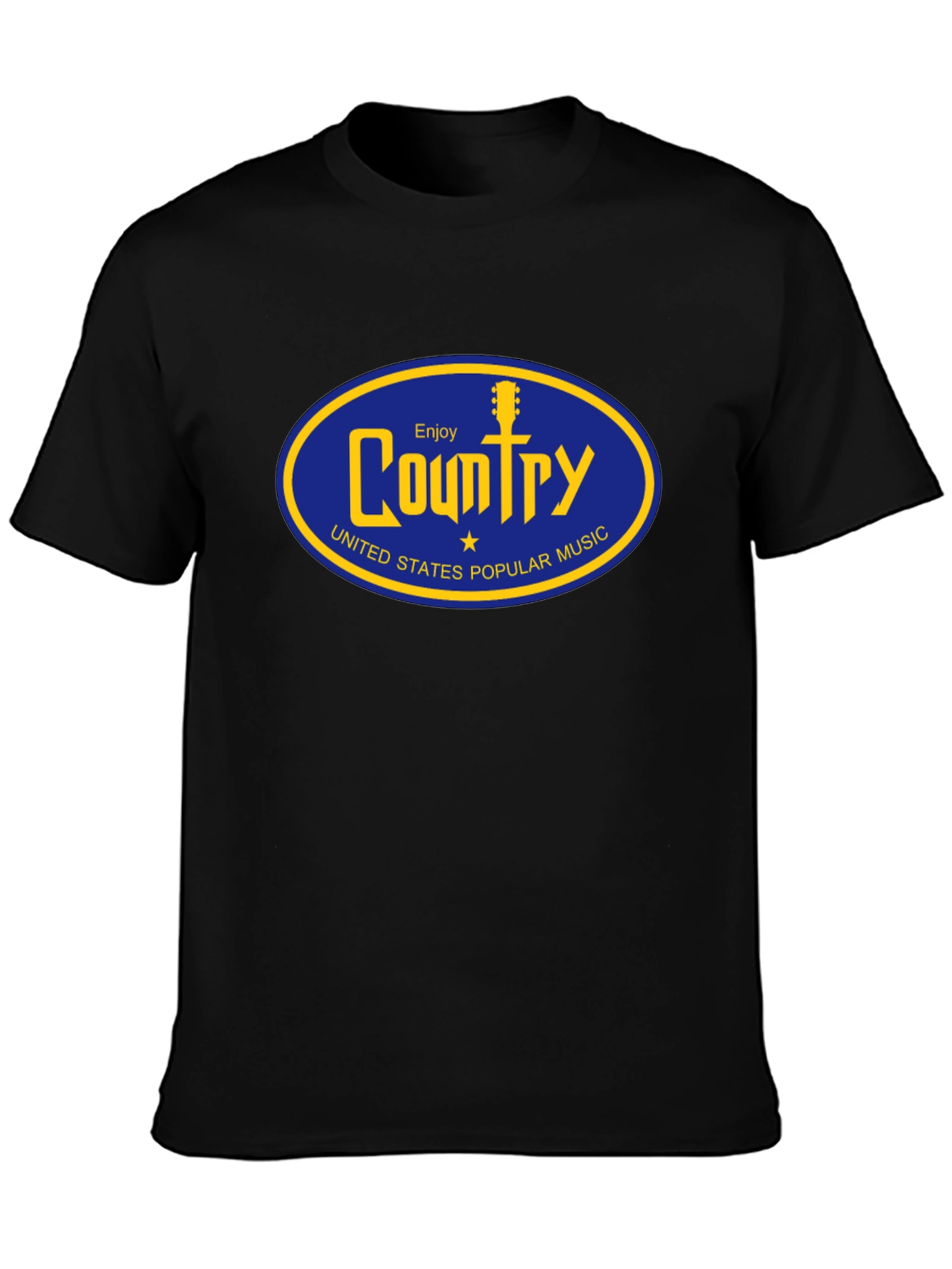 Camiseta Negra Country Music Retro