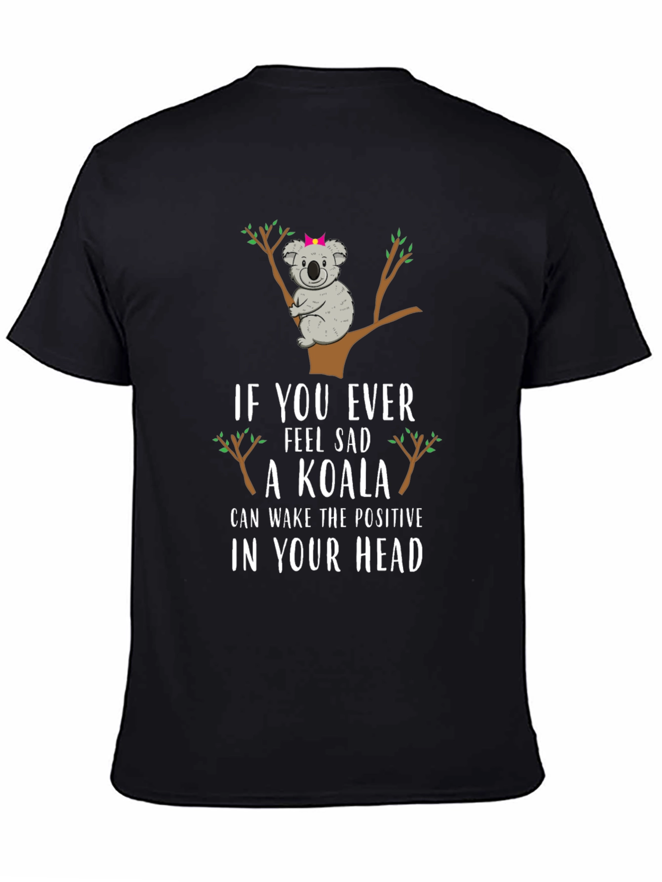 Camiseta Negra Koala Positivo