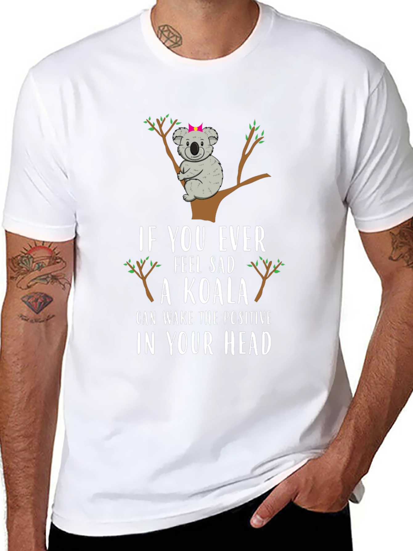 Camiseta Negra Koala Positivo
