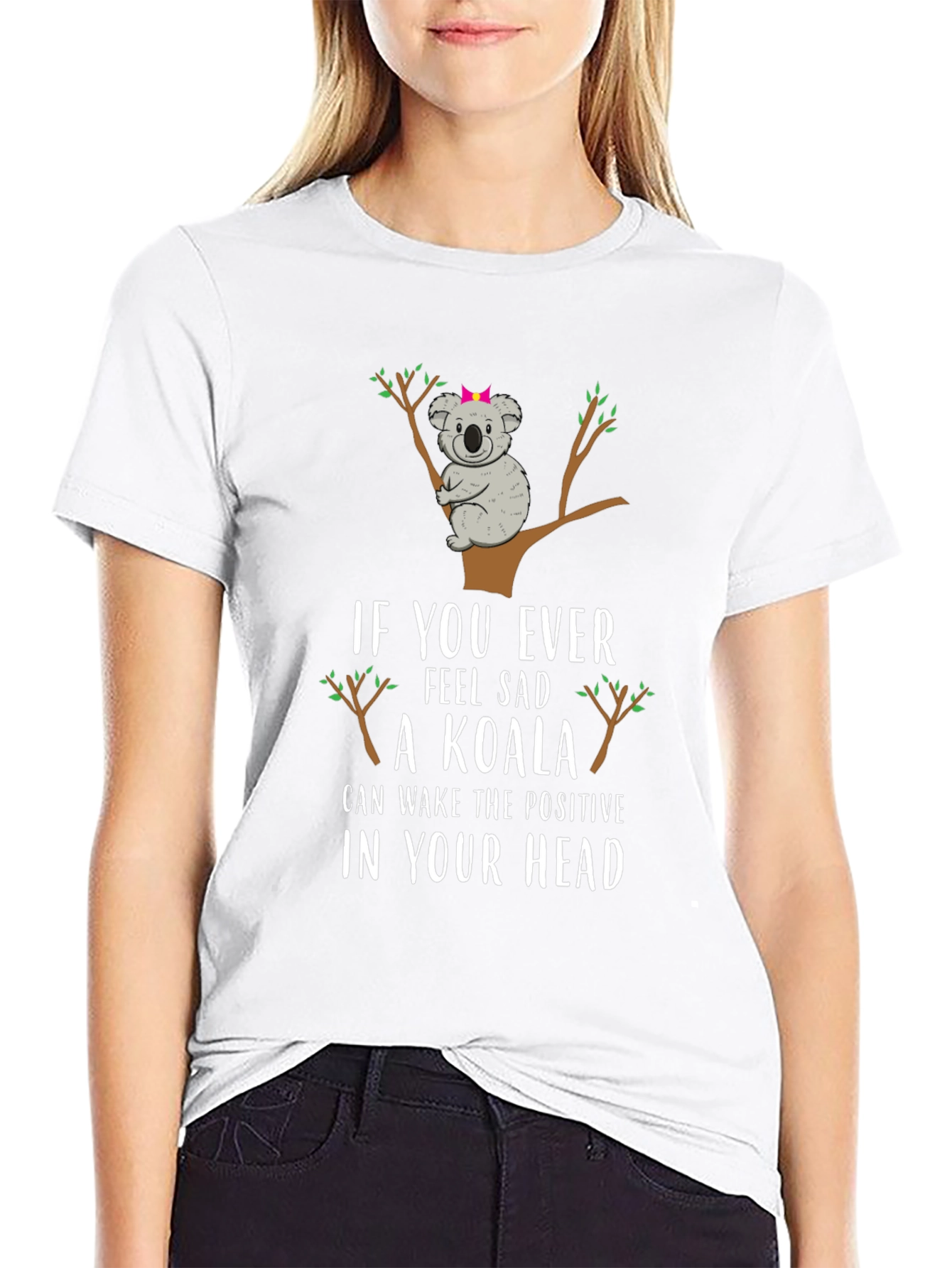 Camiseta Negra Koala Positivo