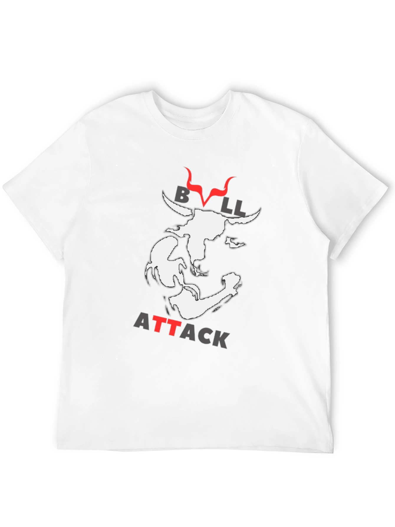 Camiseta Negra Bull Attack para Hombre