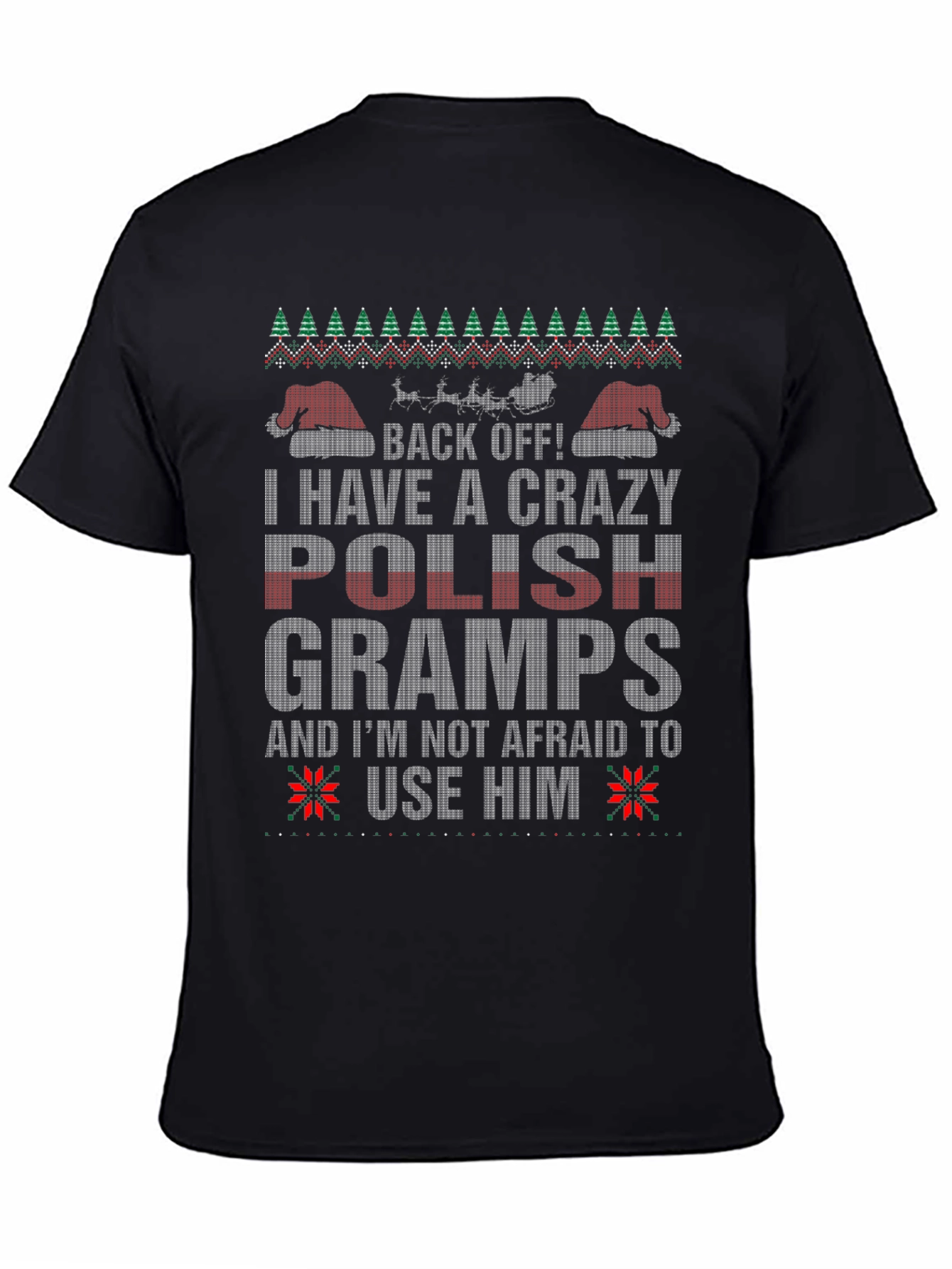 Camiseta divertida de Navidad Abuelo Polaco Loco