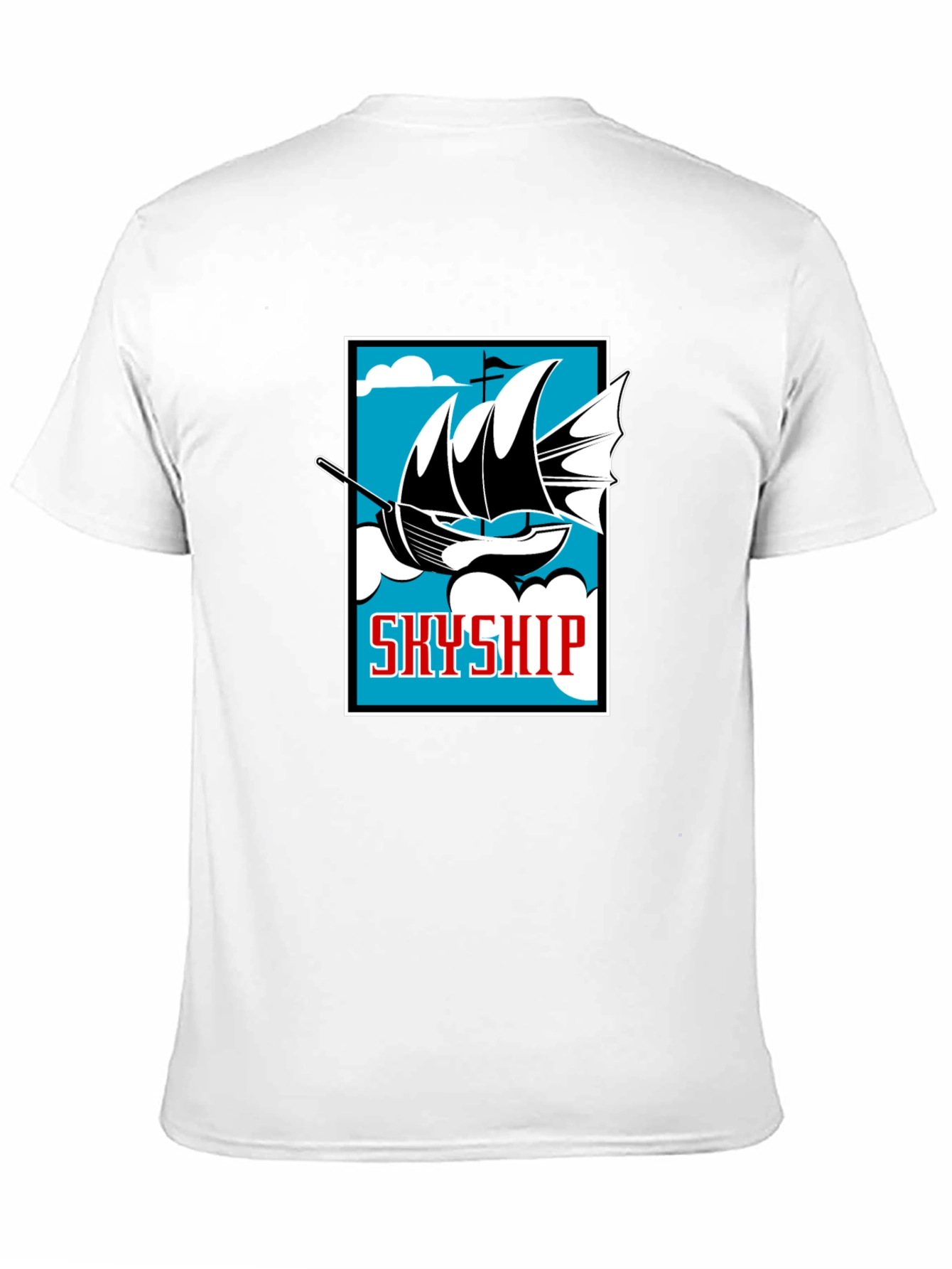 Camiseta Negra Estampada Skyship