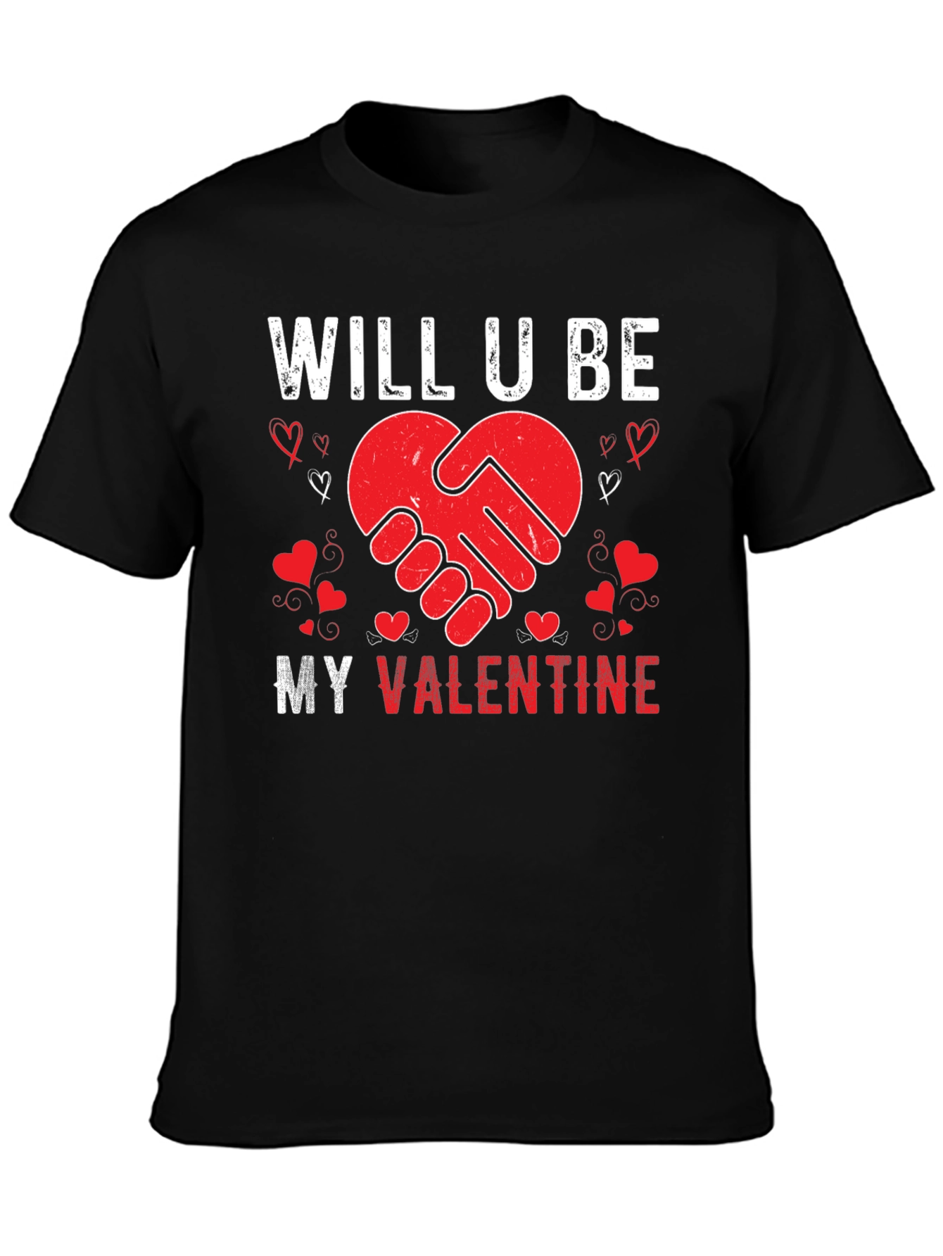 Camiseta Negra San Valentín ¿Serás mi Valentín?