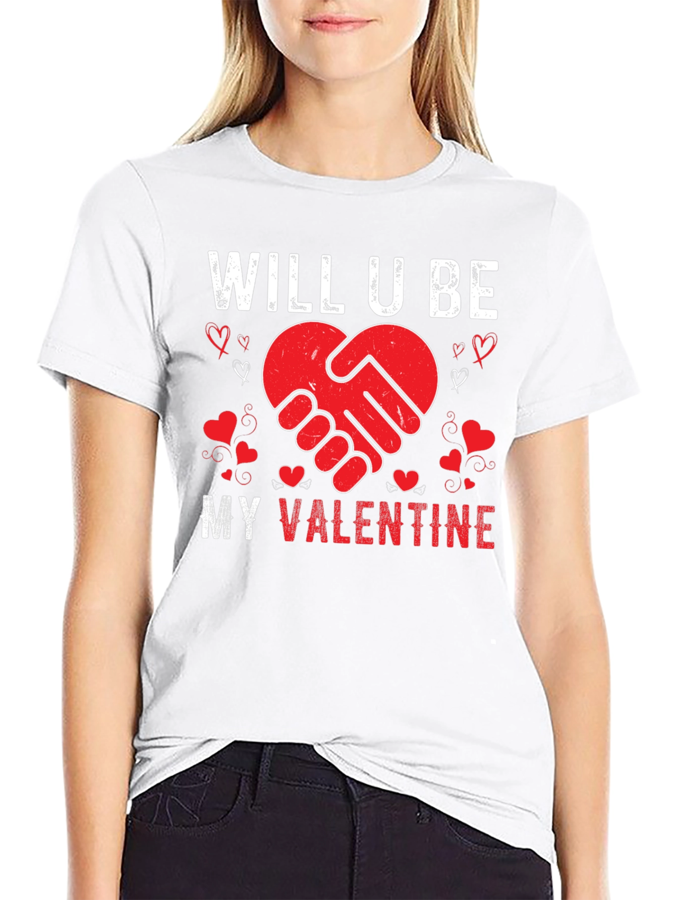 Camiseta Negra San Valentín ¿Serás mi Valentín?