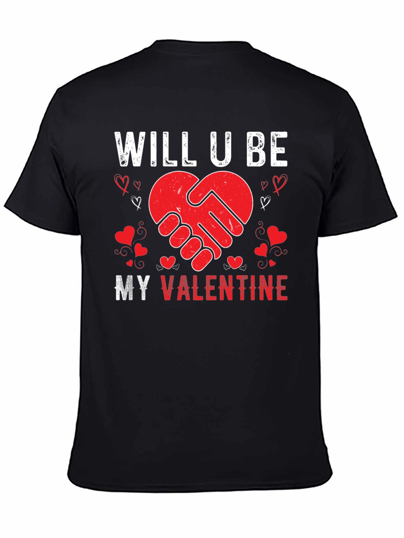 Camiseta Negra San Valentín ¿Serás mi Valentín?