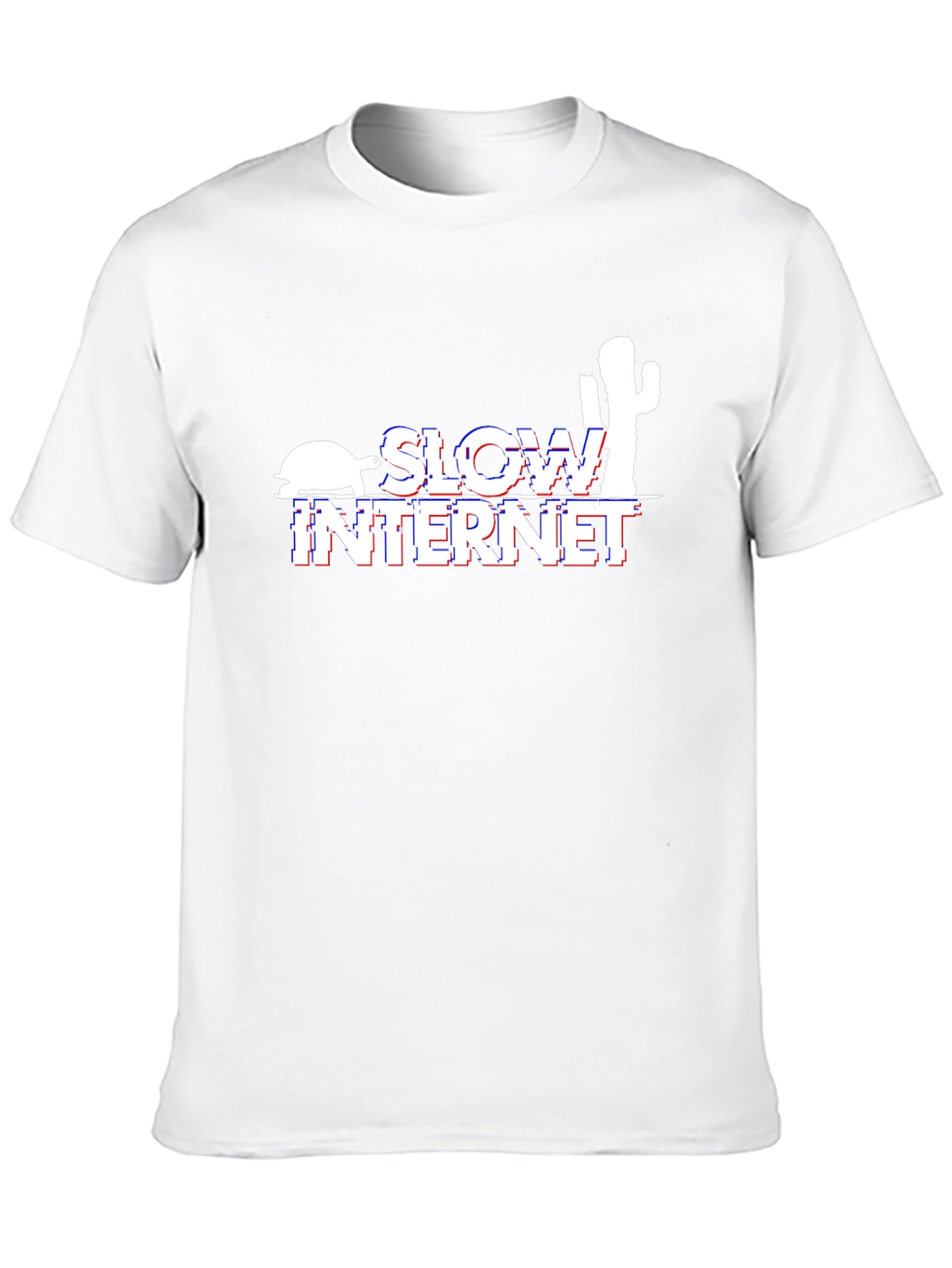 Camiseta Negra Slow Internet con Diseño Divertido