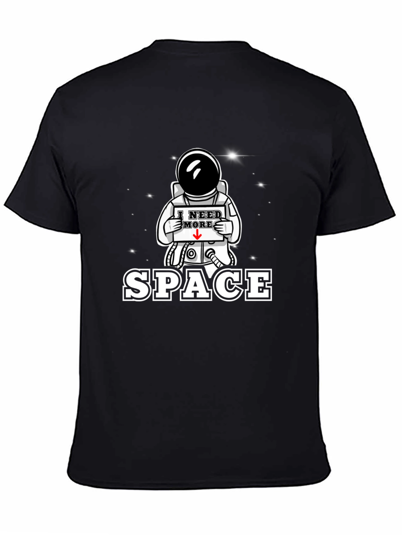 Camiseta Negra I Need More Space Astronauta