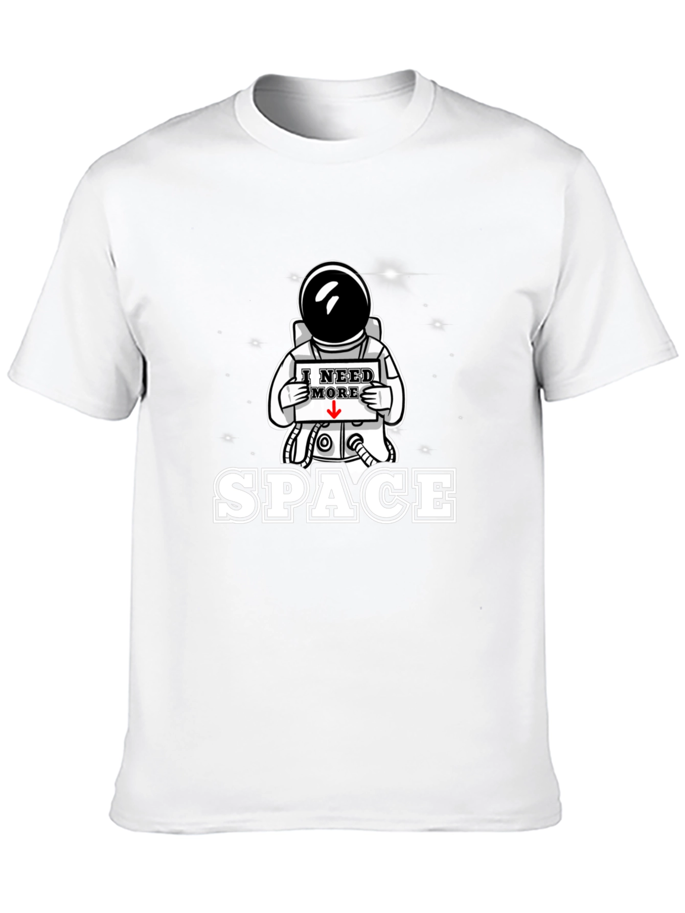 Camiseta Negra I Need More Space Astronauta
