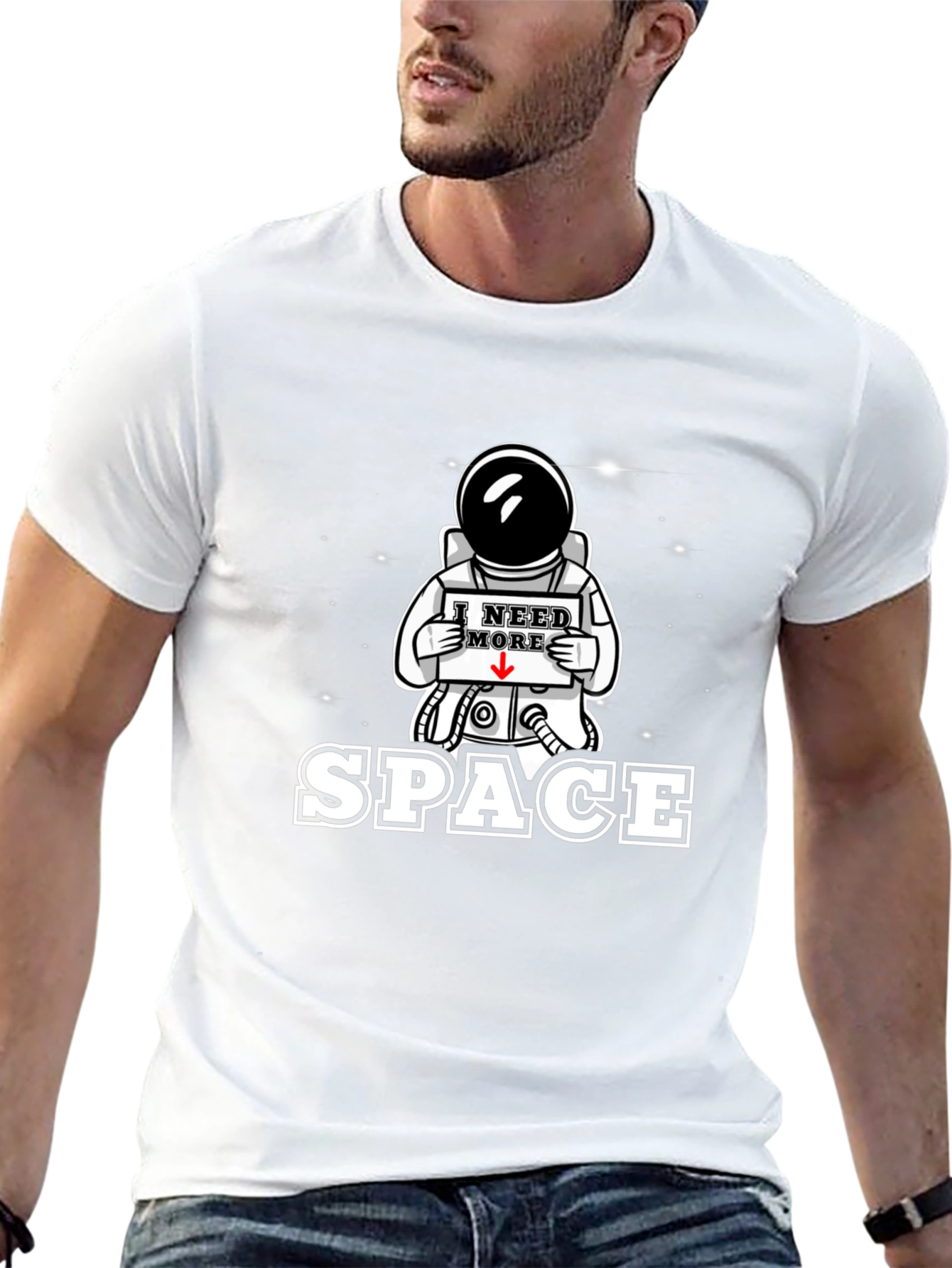 Camiseta Negra I Need More Space Astronauta