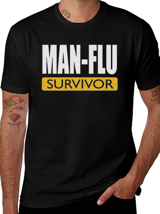 Camiseta Hombre: MAN-FLU Survivor