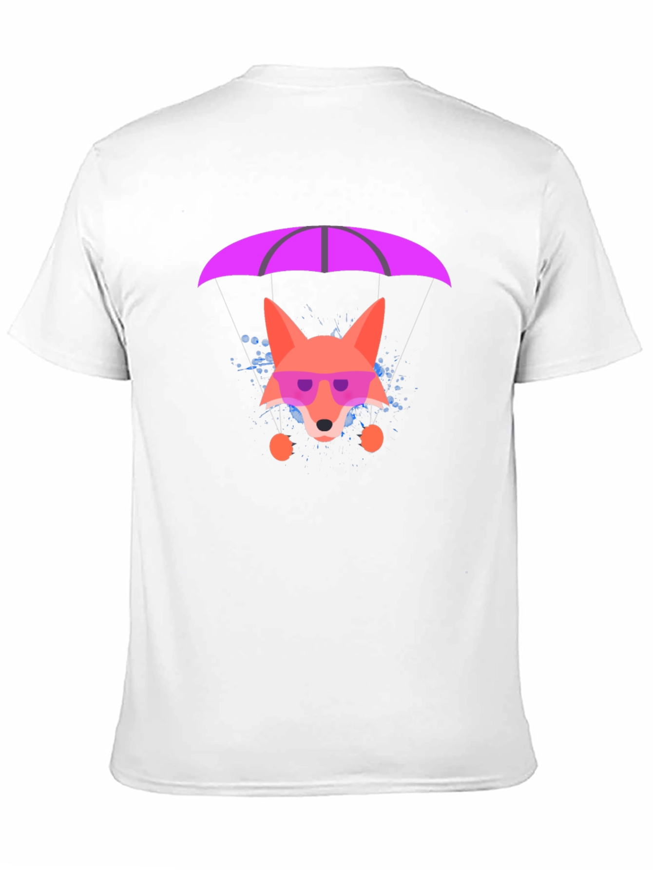 Camiseta Negra con Zorro Paracaidista