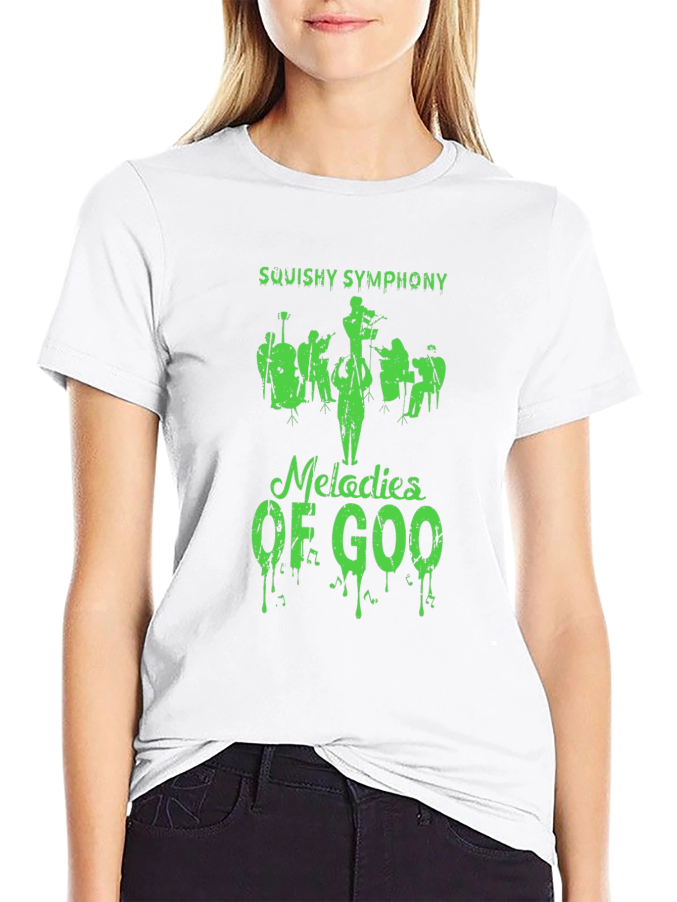 Camiseta Negra Squishy Symphony Melodías de Goo