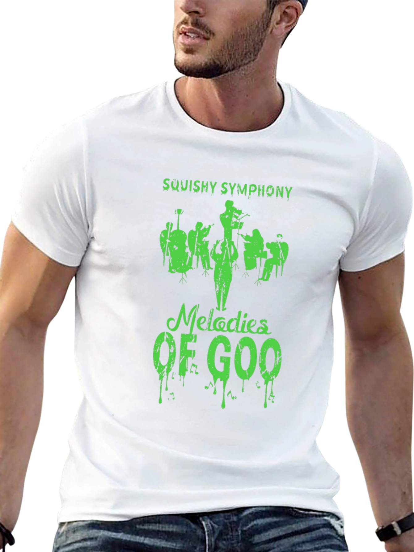 Camiseta Negra Squishy Symphony Melodías de Goo