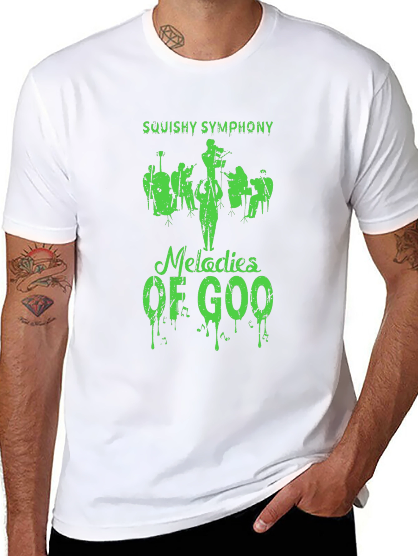 Camiseta Negra Squishy Symphony Melodías de Goo