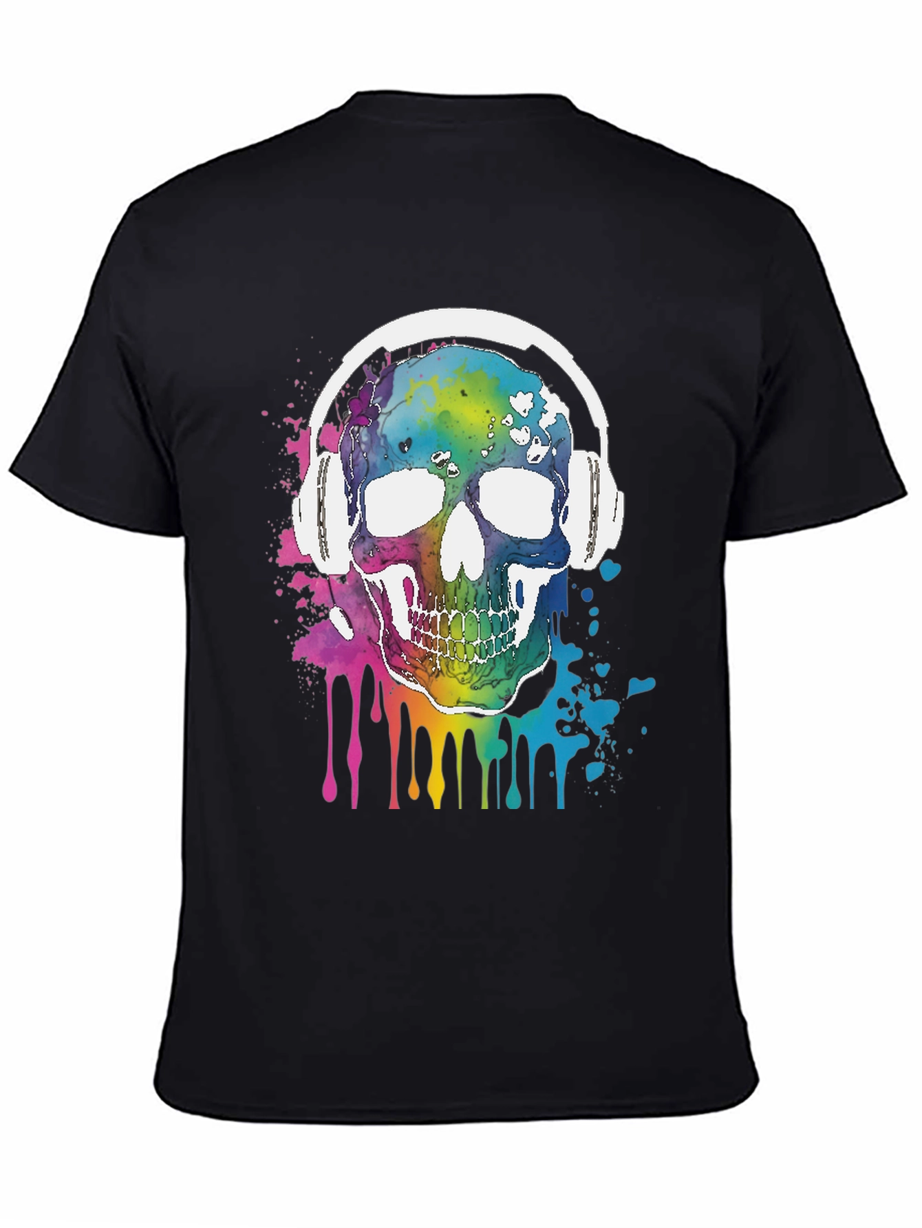 Camiseta Negra con Calavera Musical