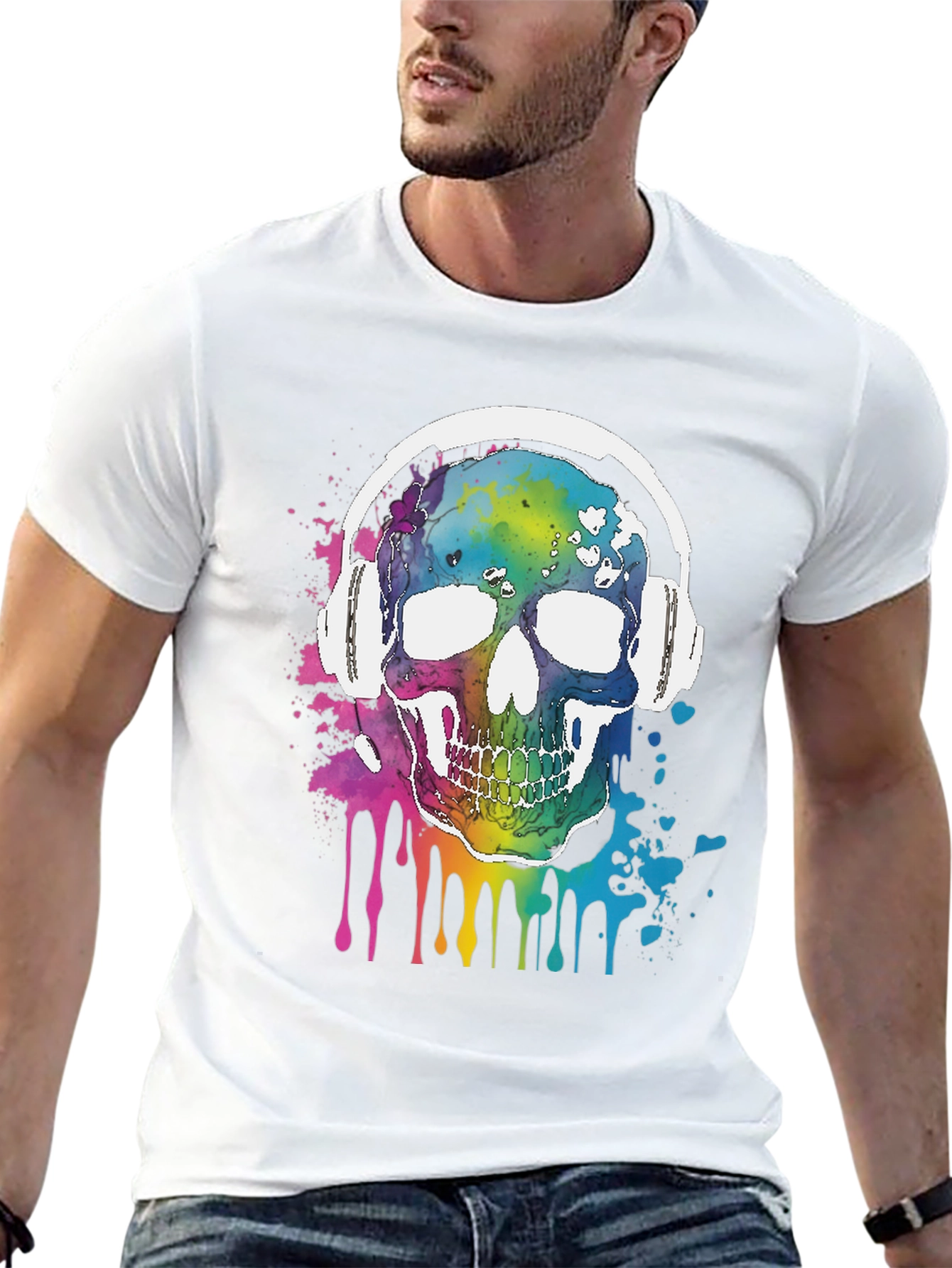 Camiseta Negra con Calavera Musical