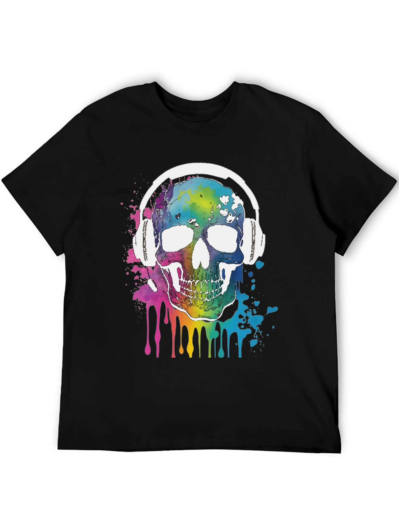 Camiseta Negra con Calavera Musical