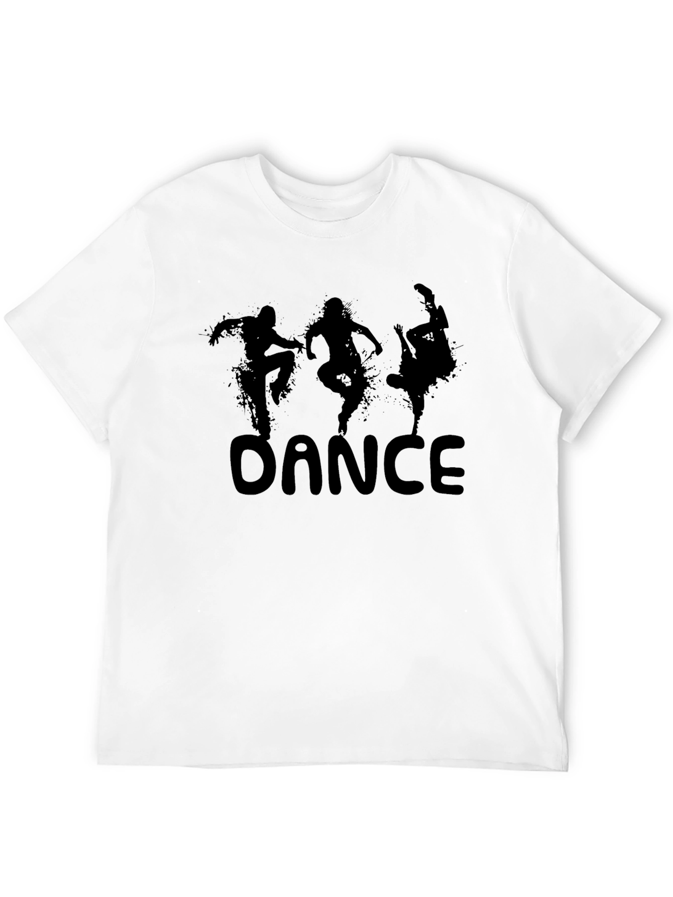 Camiseta Negra Estampada: DANCE Estilo Urbano