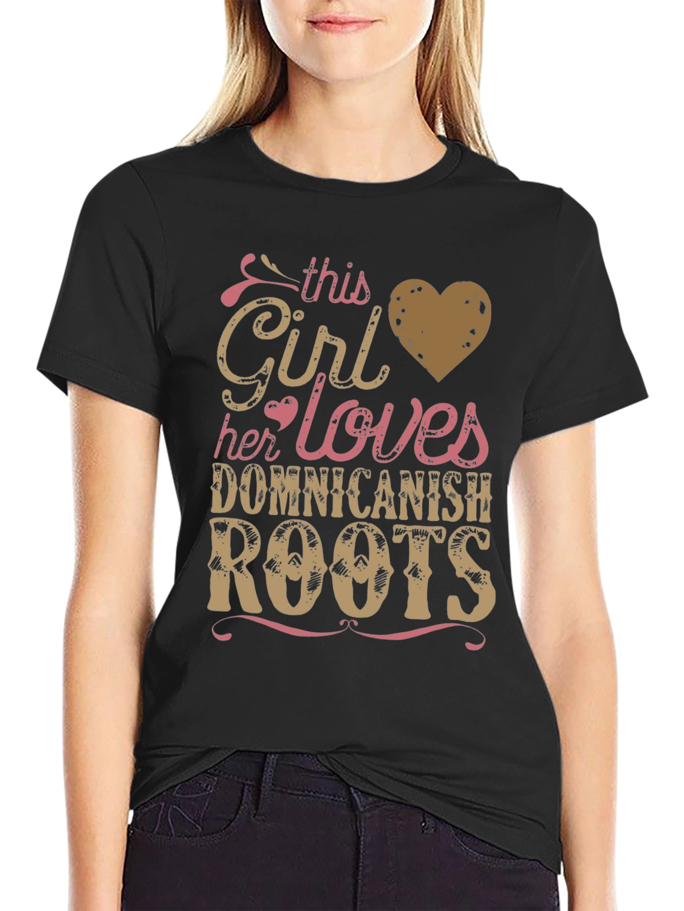 Camiseta Dominicana: Chica Ama Sus Raíces