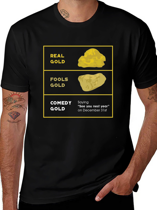 Camiseta Humorística Oro Real vs. Oro de Tontos