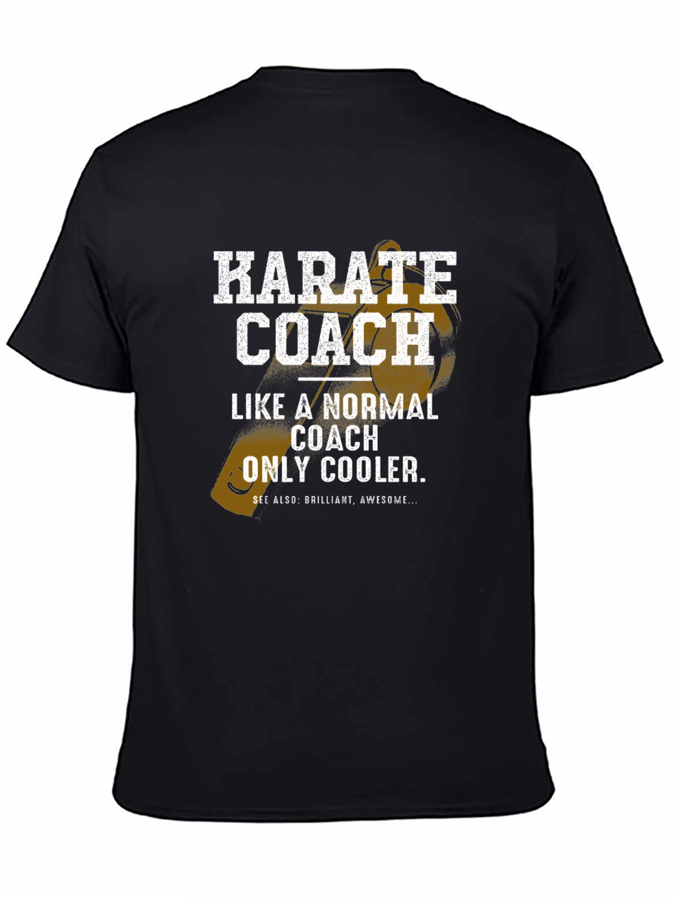 Camiseta Negra: Entrenador de Karate - Más Genial