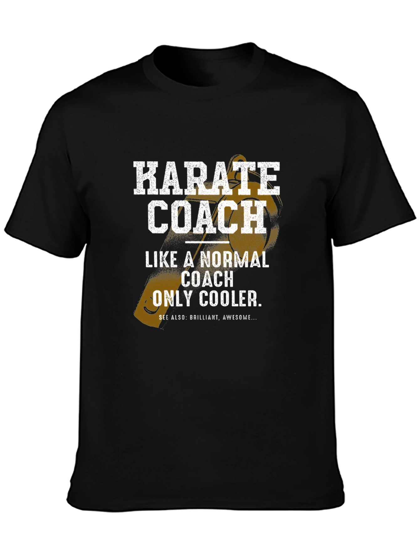 Camiseta Negra: Entrenador de Karate - Más Genial