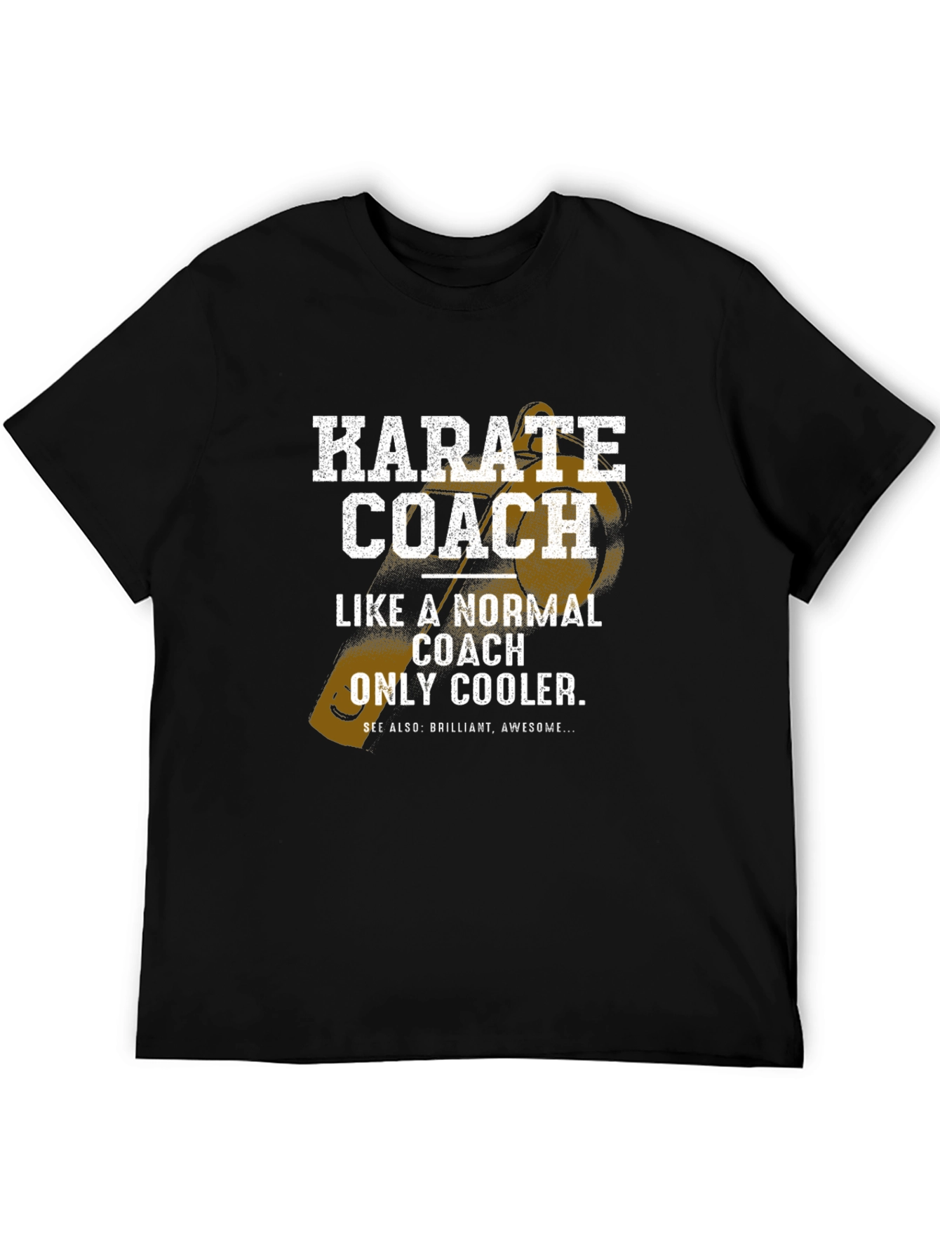 Camiseta Negra: Entrenador de Karate - Más Genial