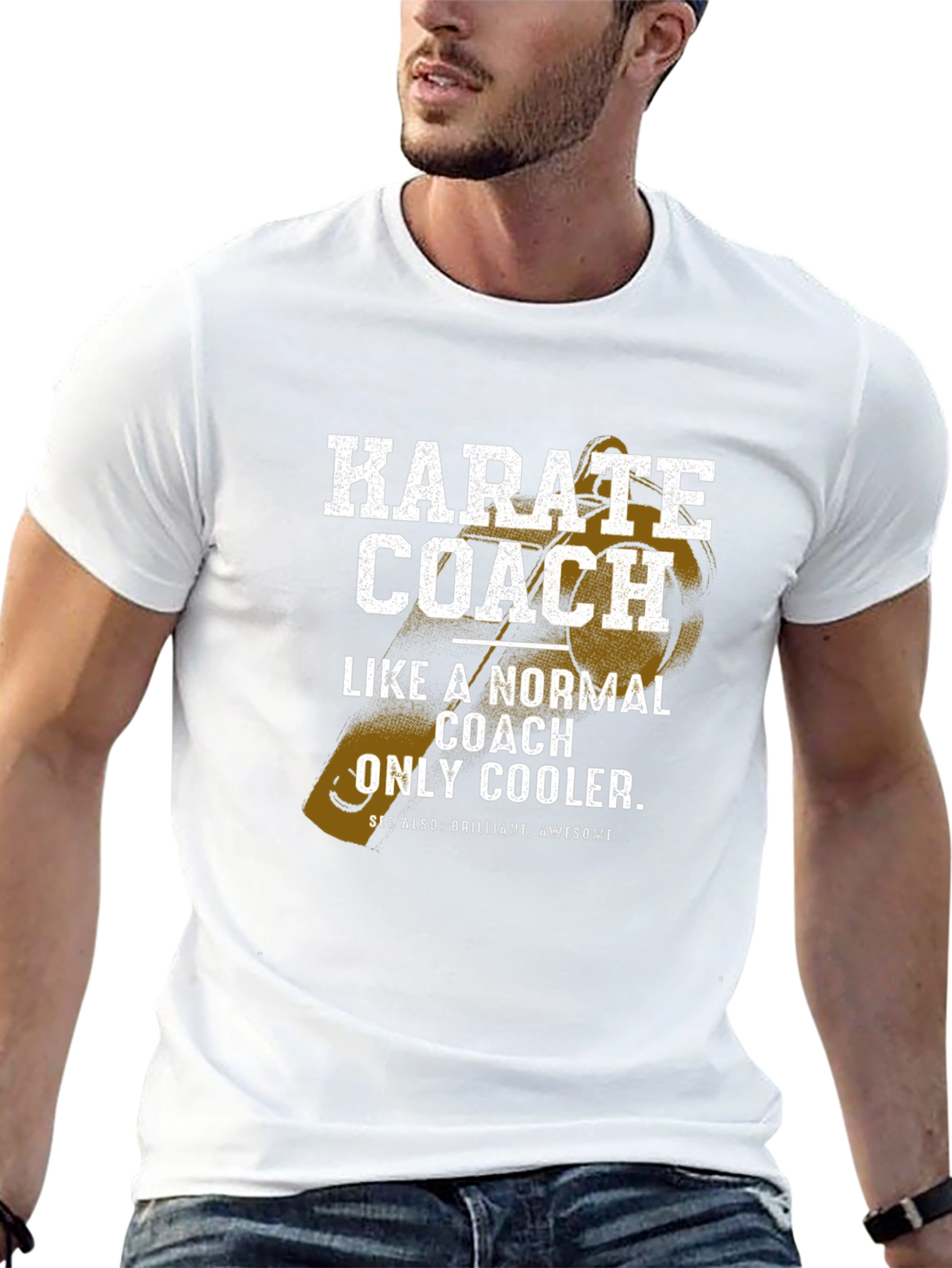 Camiseta Negra: Entrenador de Karate - Más Genial