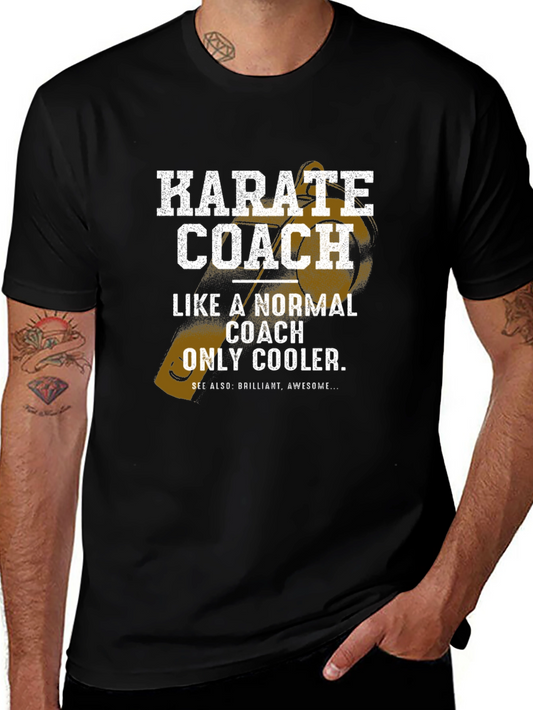 Camiseta Negra: Entrenador de Karate - Más Genial
