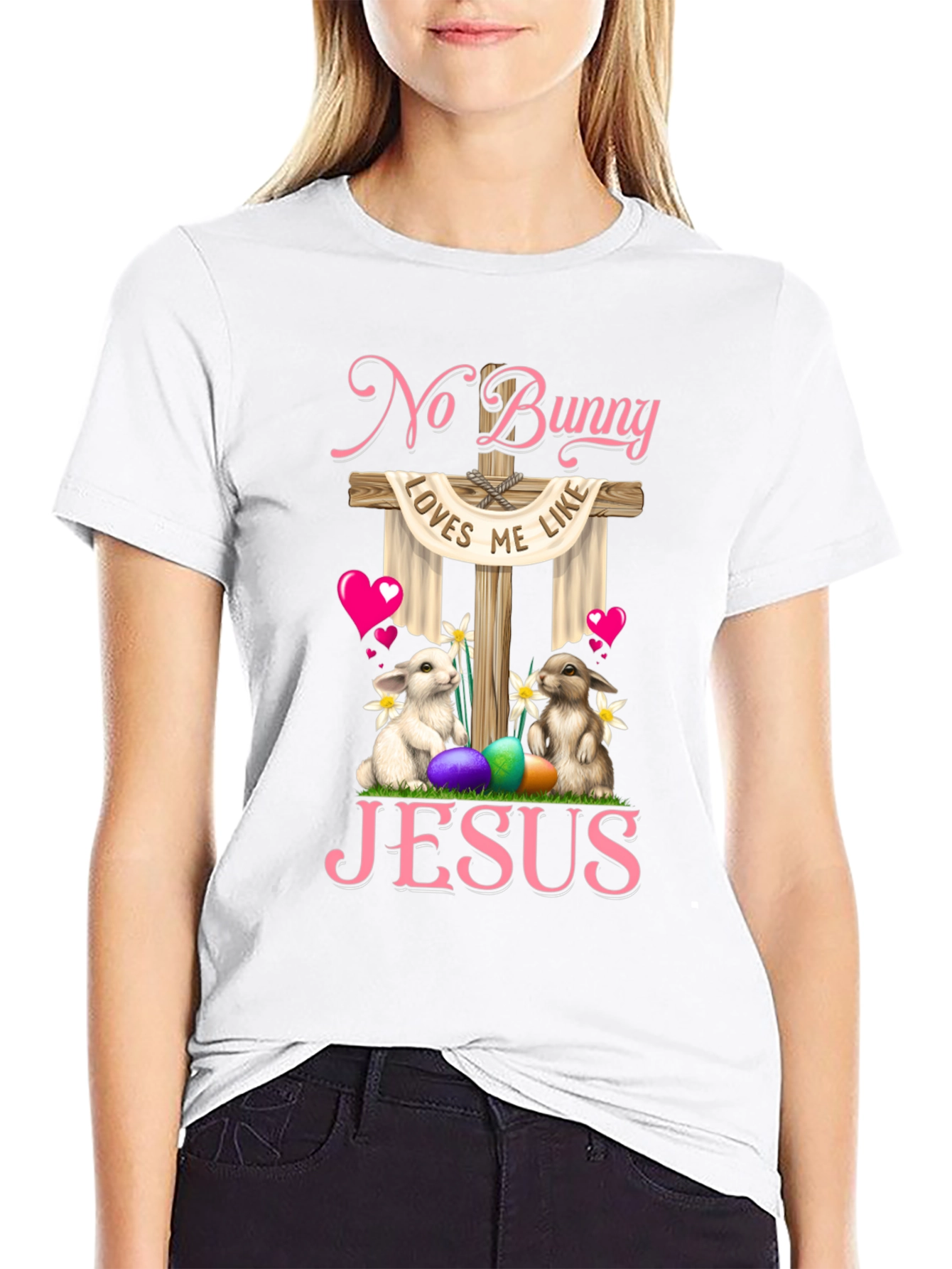 Camiseta No Bunny Loves Me Like Jesus