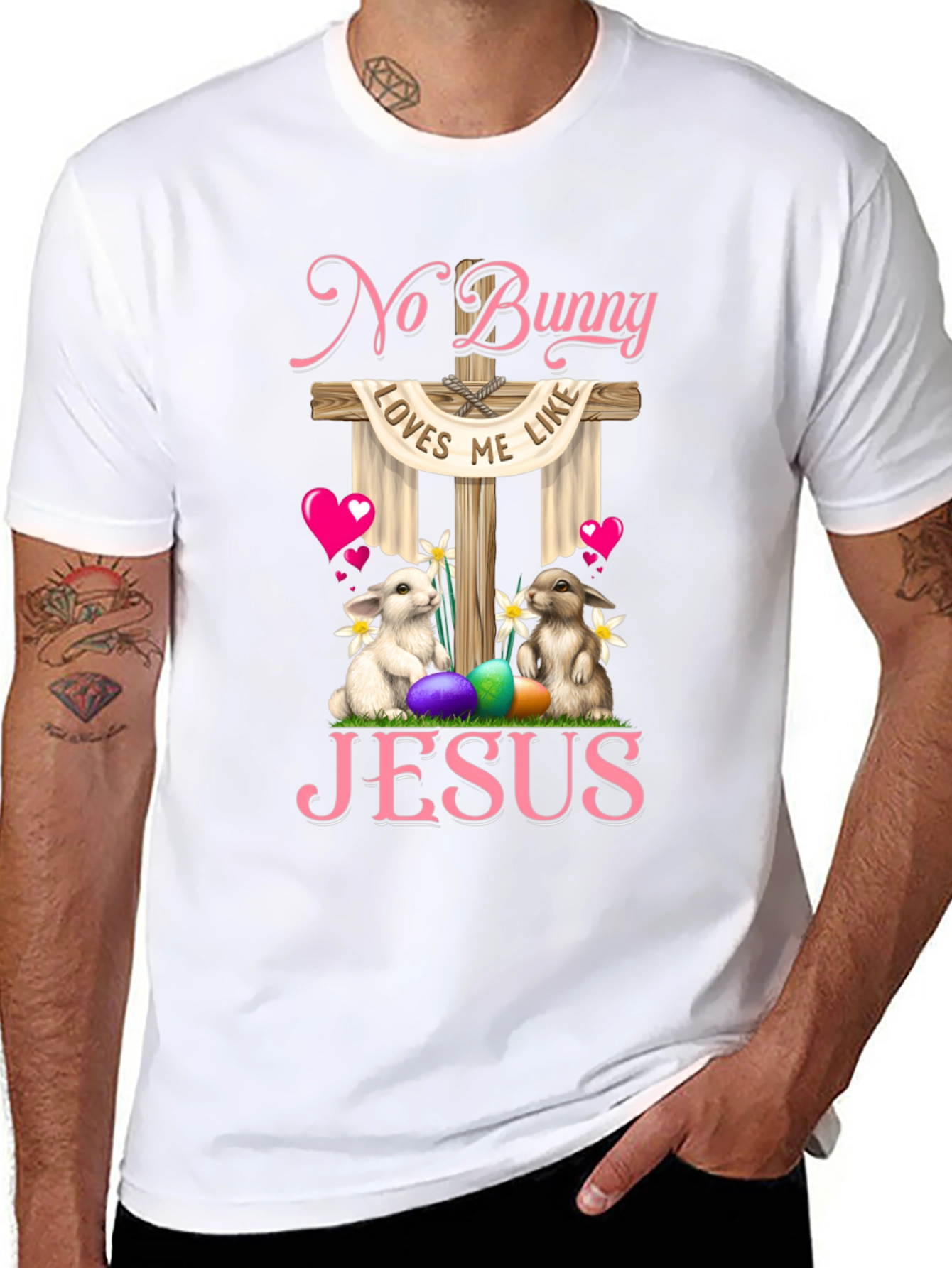 Camiseta No Bunny Loves Me Like Jesus