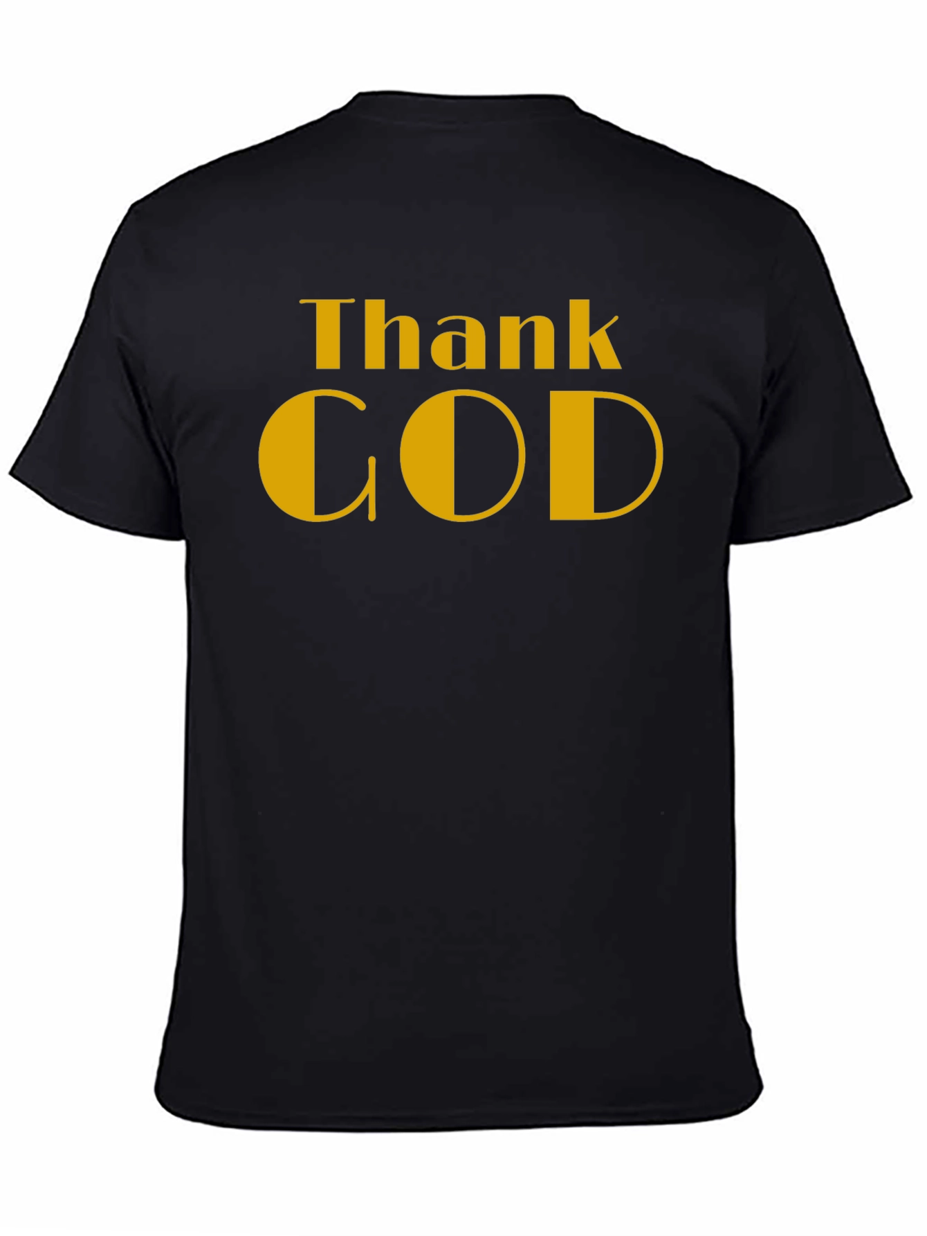 Camiseta Negra Thank God - Estilo y Gratitud