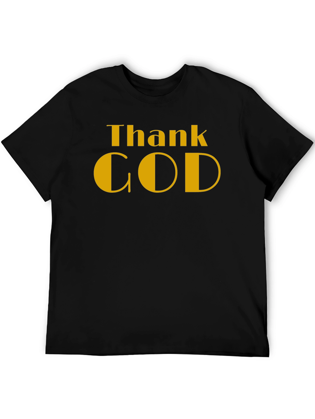 Camiseta Negra Thank God - Estilo y Gratitud