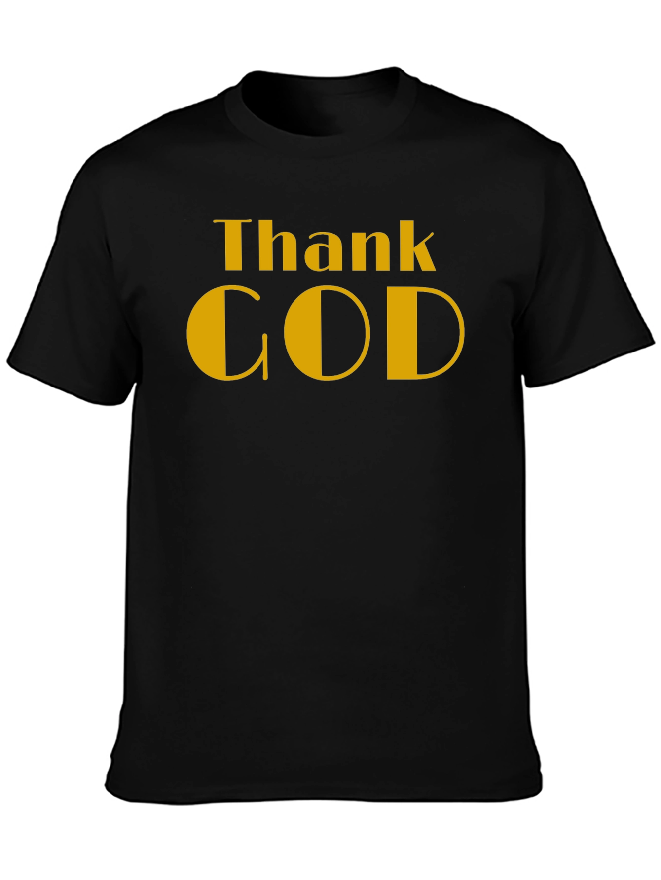 Camiseta Negra Thank God - Estilo y Gratitud