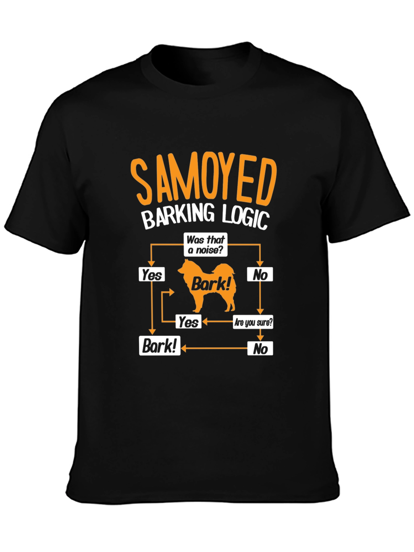 Camiseta Lógica de Ladridos Samoyedo