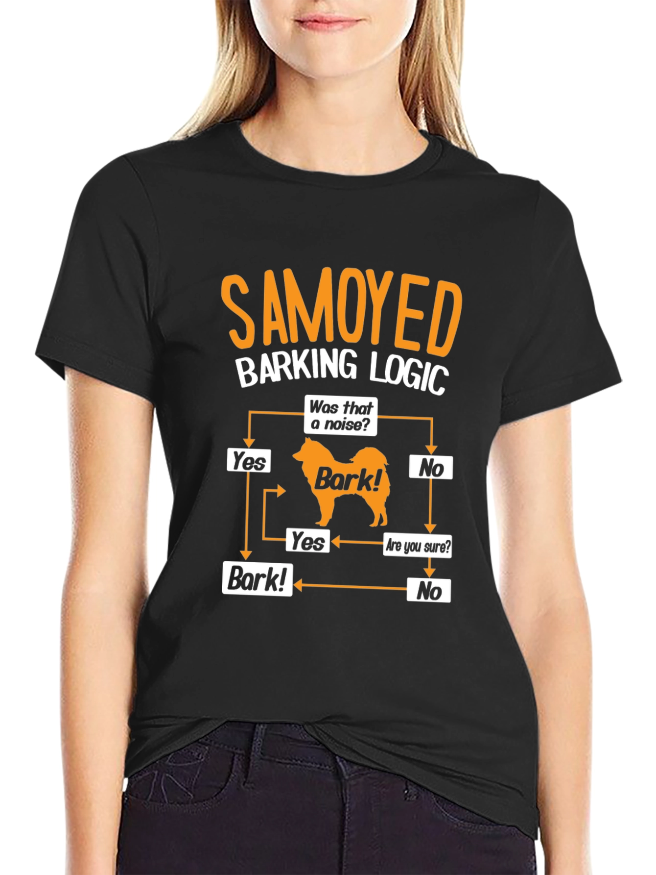 Camiseta Lógica de Ladridos Samoyedo