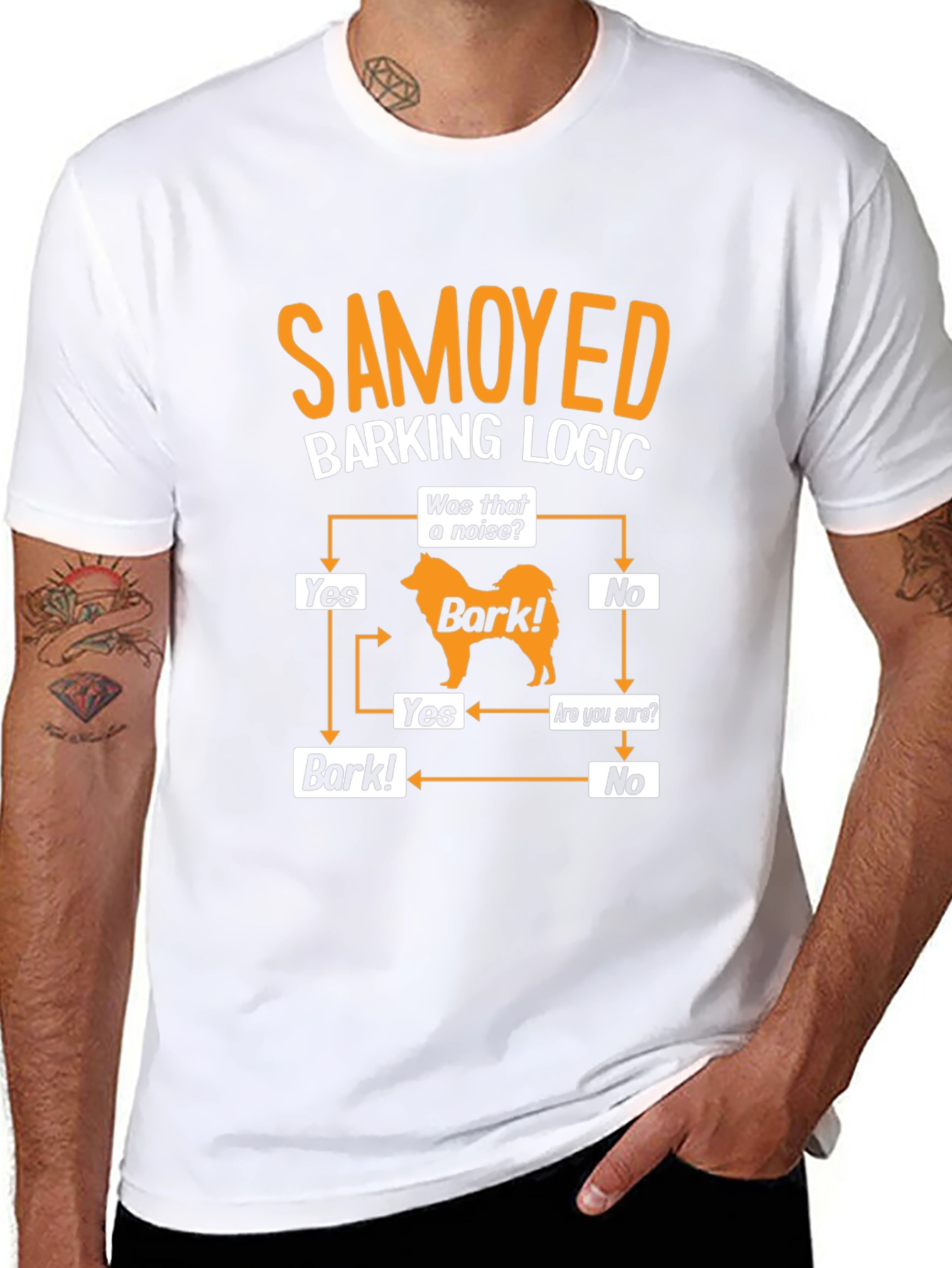 Camiseta Lógica de Ladridos Samoyedo