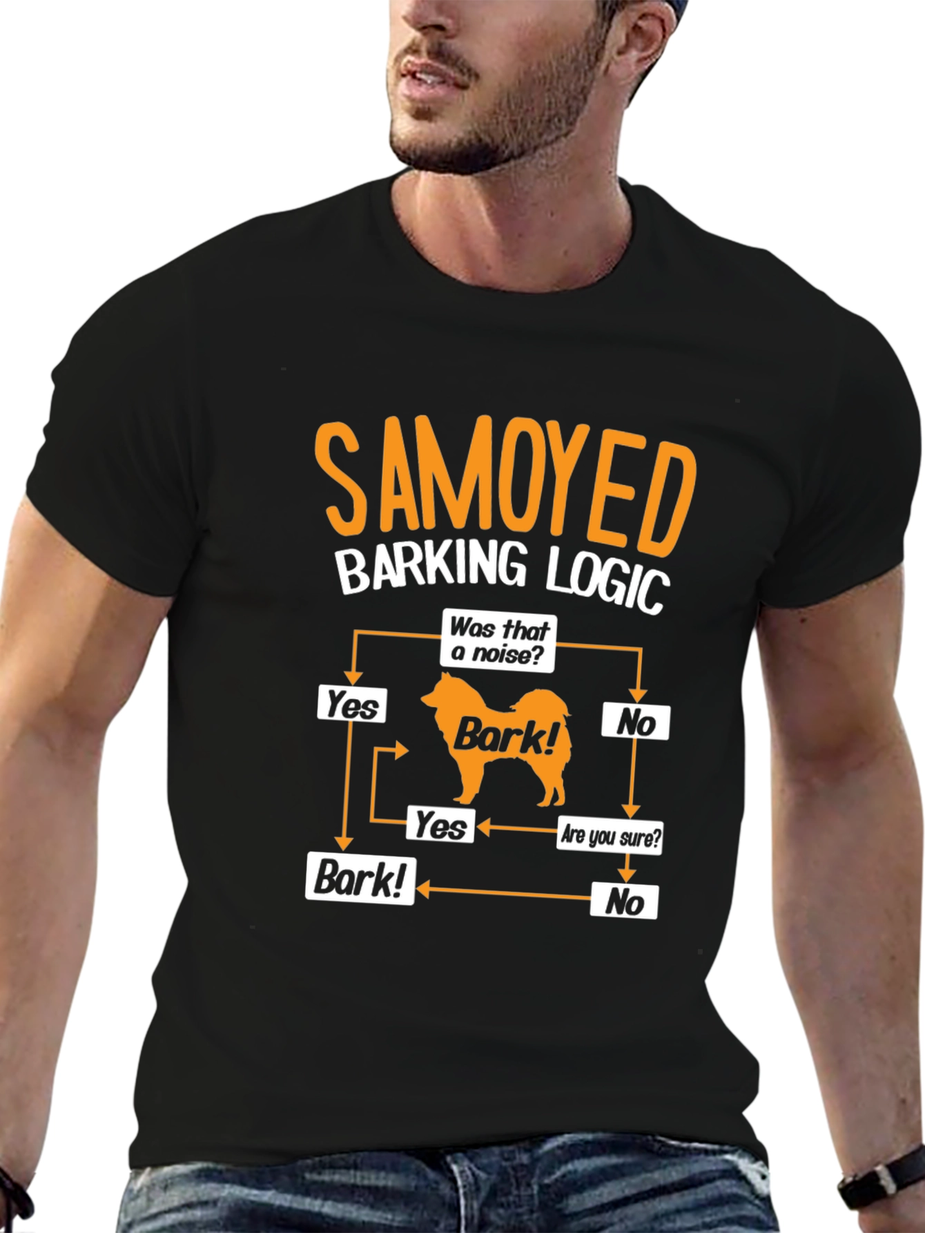 Camiseta Lógica de Ladridos Samoyedo
