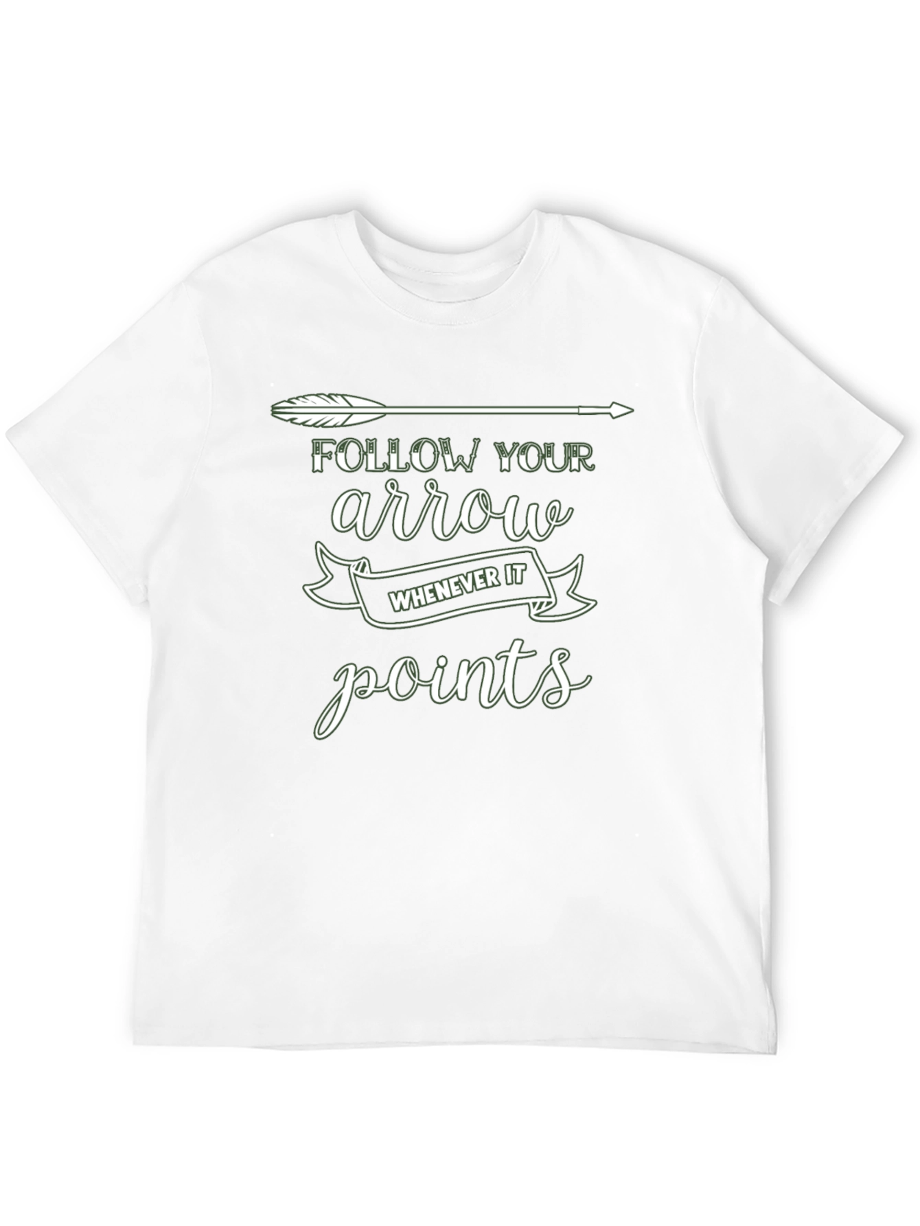 Camiseta Negra con Diseño de Flecha Inspirador