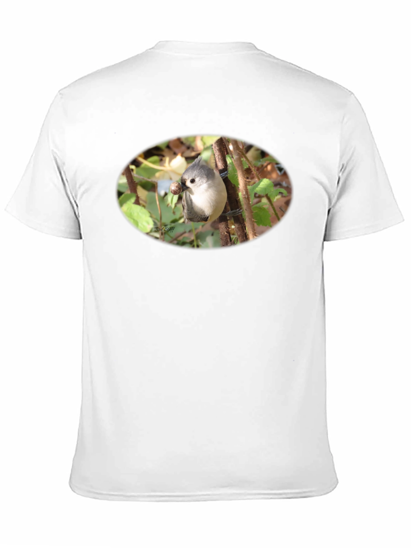Camiseta Negra con Diseño de Ave Silvestre