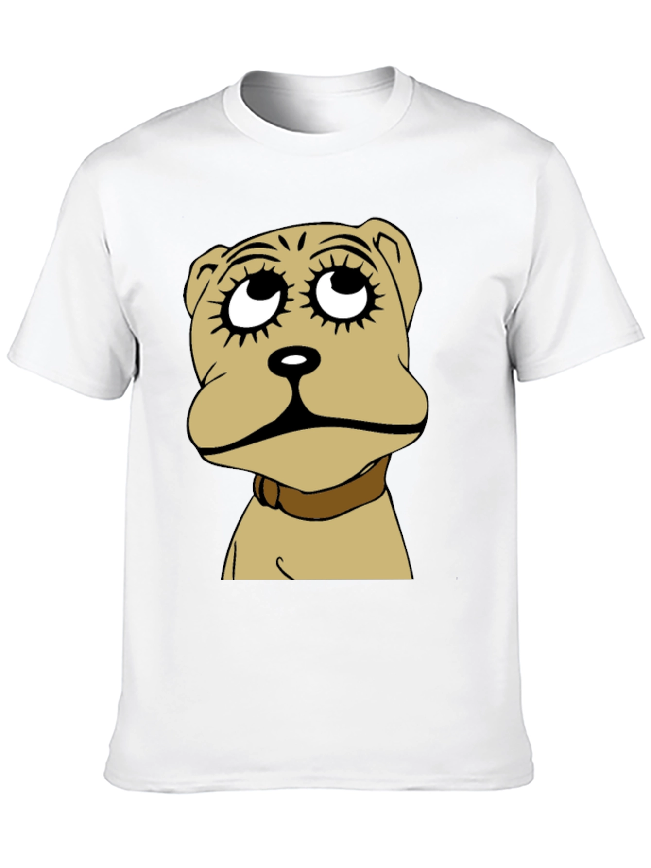 Camiseta Negra con Diseño de Perro Animado