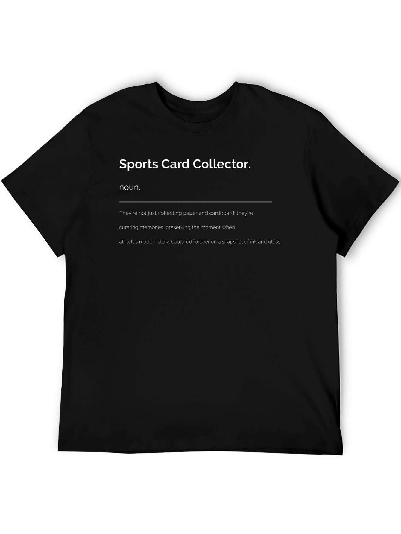 Camiseta Negra: Definición de Coleccionista de Cromos