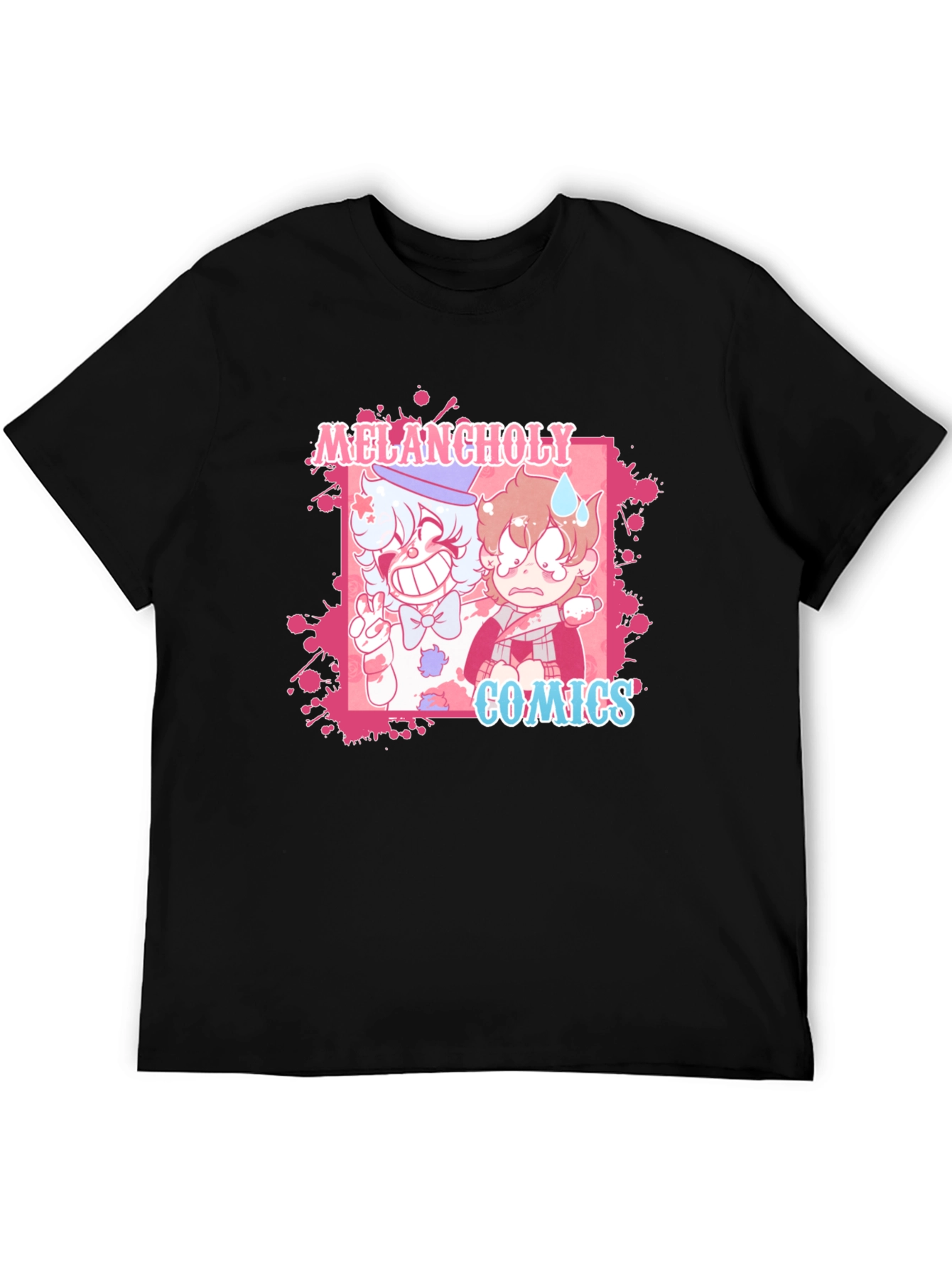 Camiseta Negra Melancholy Comics