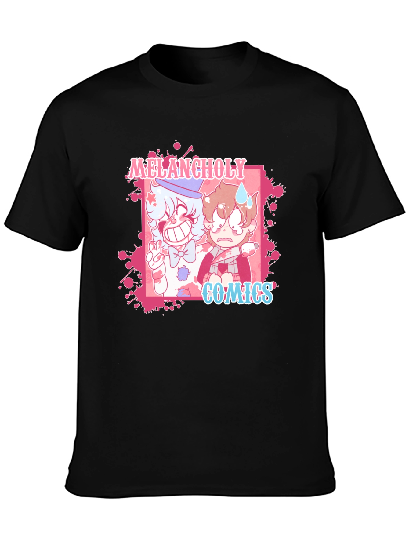 Camiseta Negra Melancholy Comics